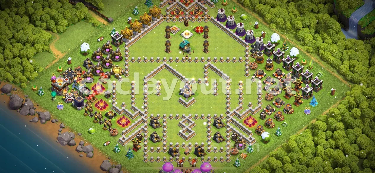 Strengthen Your Village with TH11 Hybrid Base – TH11 layout preview