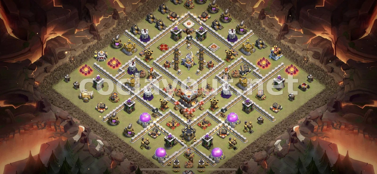 Эффективная база для войны TH11 – превью расстановки TH11