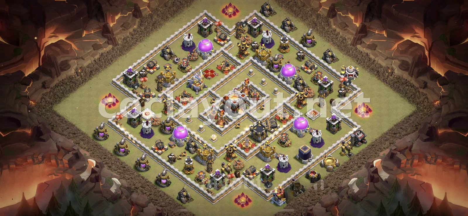 Эффективная база для войны TH11 – превью расстановки TH11
