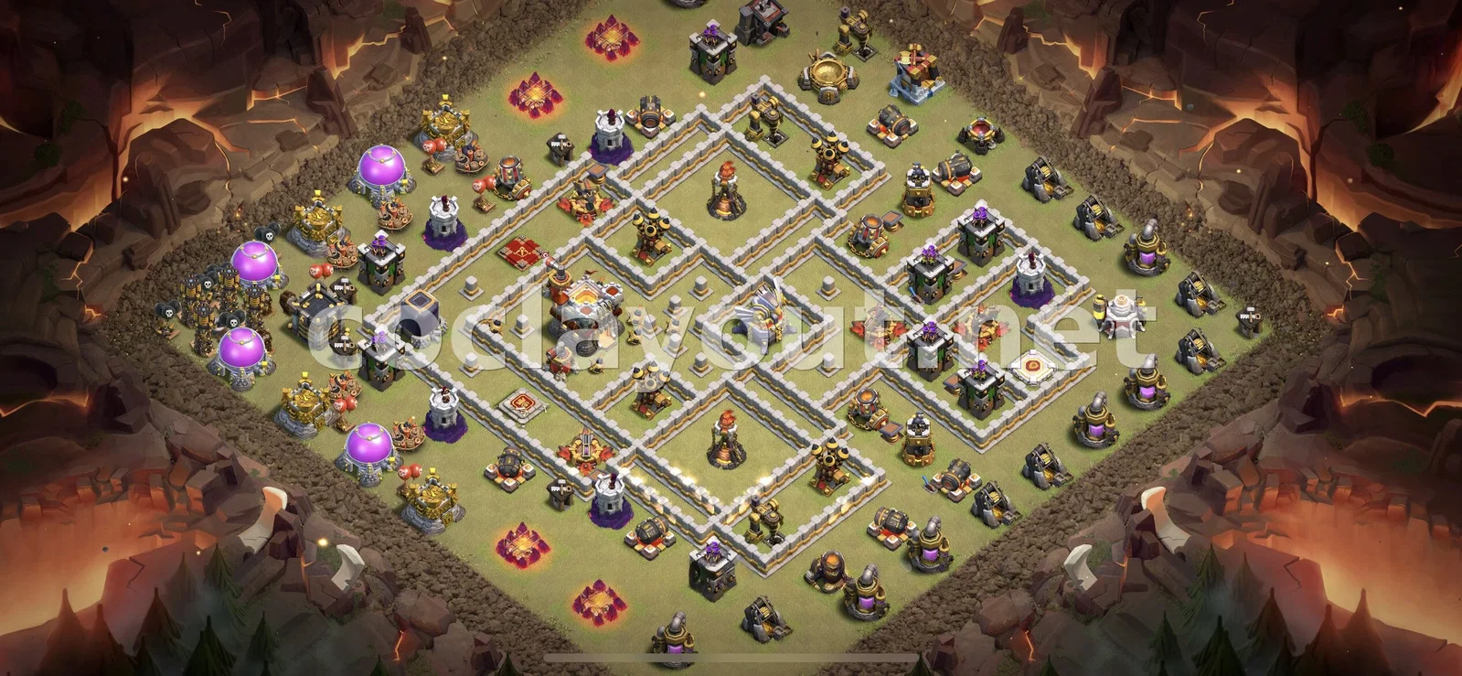 Эффективная база для войны TH11 – превью расстановки TH11