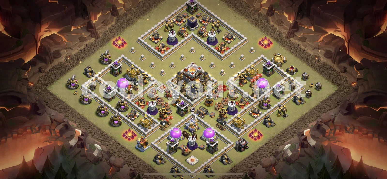 Эффективная База для Войны TH11 – превью расстановки TH11