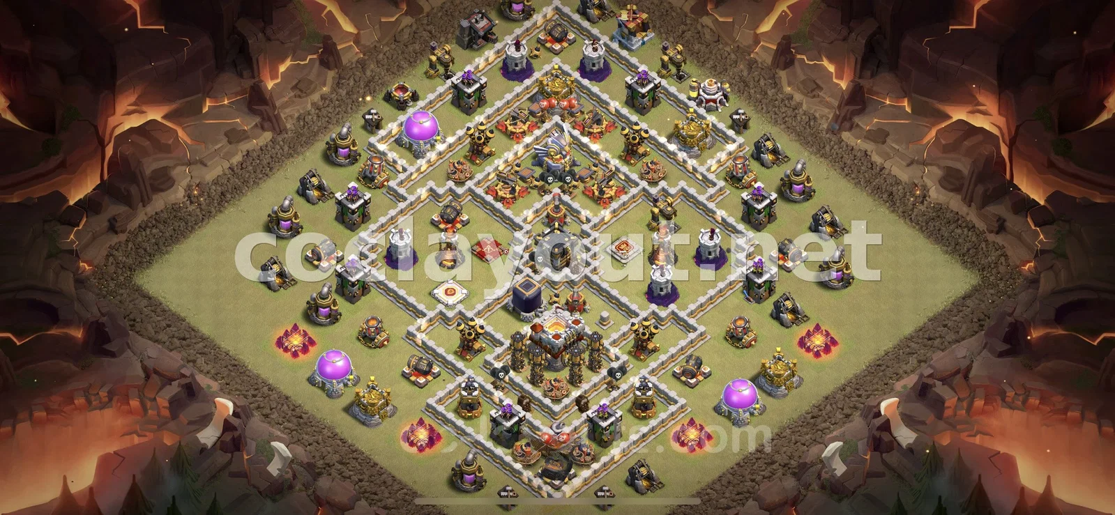 Эффективная база для войны TH11 – превью расстановки TH11