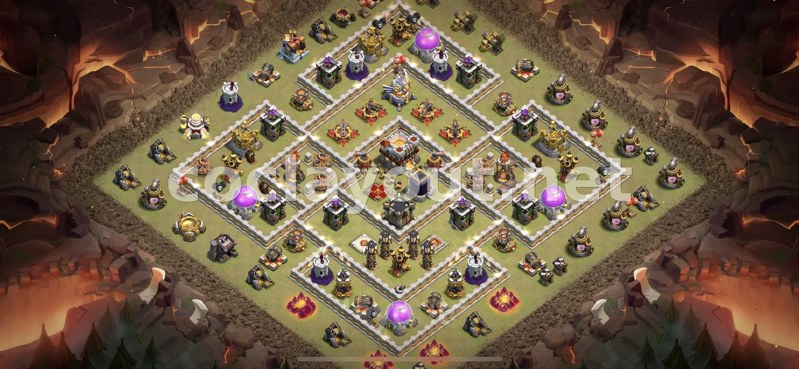 Эффективная база для войны TH11 – превью расстановки TH11