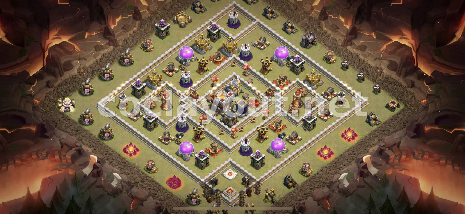 Эффективная База для Войны TH11 – превью расстановки TH11