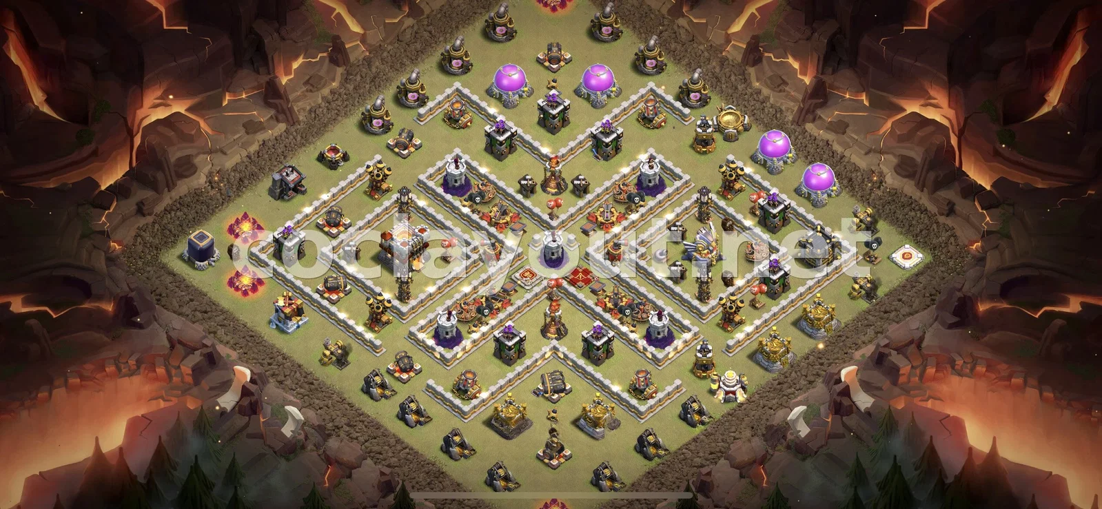 Эффективная база для войны TH11 – превью расстановки TH11