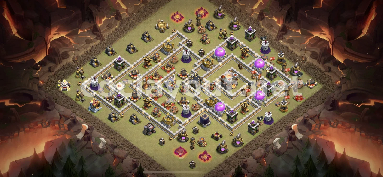 Эффективная база для войны TH11 – превью расстановки TH11