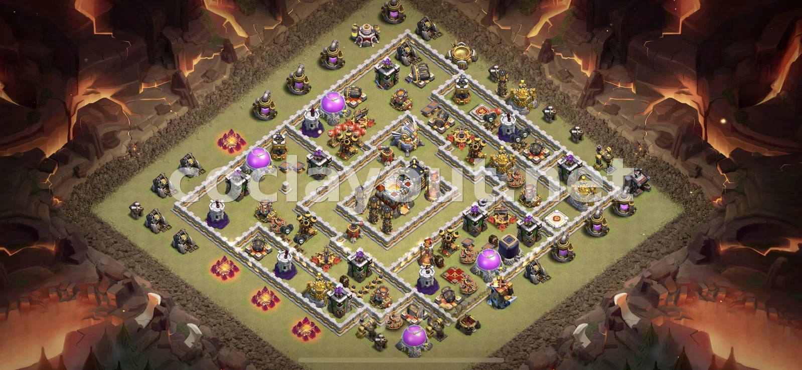 Base de Guerre TH11 pour Guerre de Clans – aperçu du plan TH11