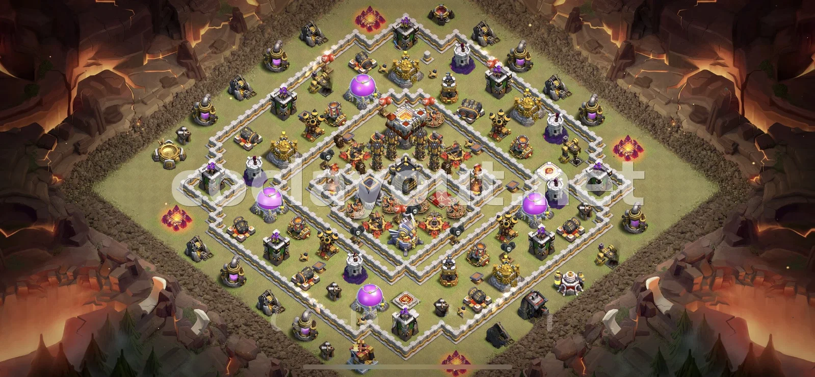 Conception Efficace de Base de Guerre TH11 – aperçu du plan TH11