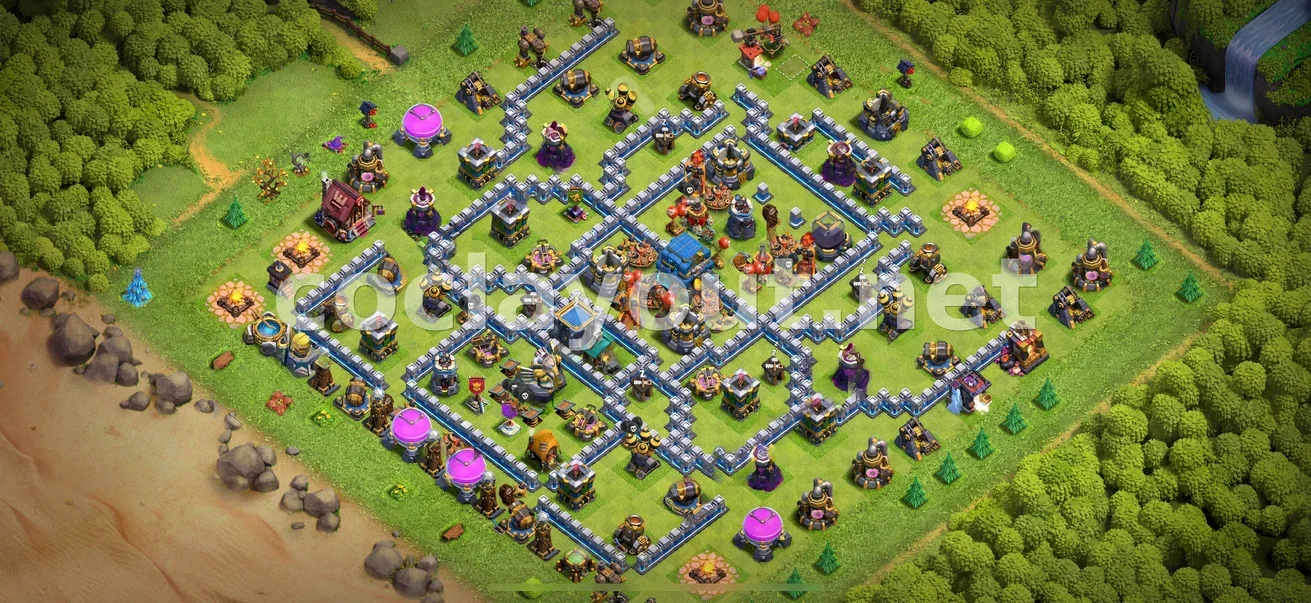 Strengthen Your Defense with TH12 Hybrid Base – TH12 layout preview