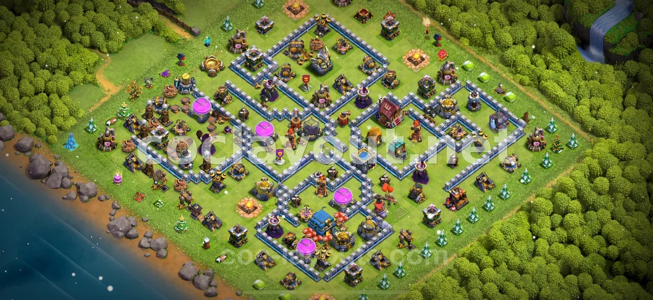 Strengthen Your Village with TH12 Hybrid Base – TH12 layout preview