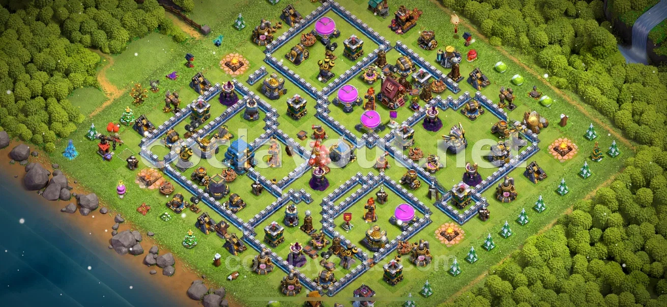 Enhance Your Defense with TH12 Hybrid Base – TH12 layout preview