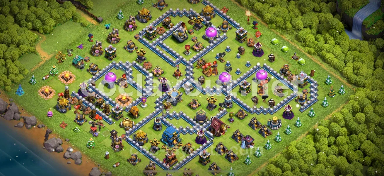 Strengthen Your Defense with TH12 Hybrid Base – TH12 layout preview