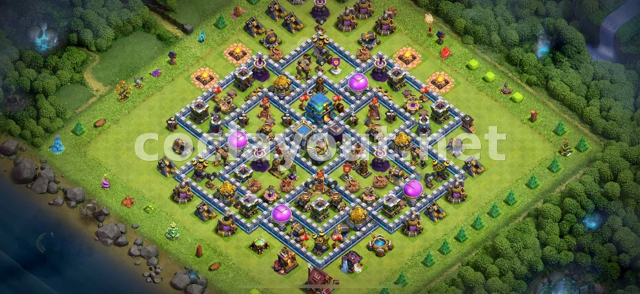 Strengthen Your Village with TH12 Hybrid Base – TH12 layout preview