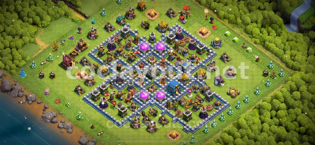 Optimal TH12 Hybrid Base for Defense and Loot – TH12 layout preview