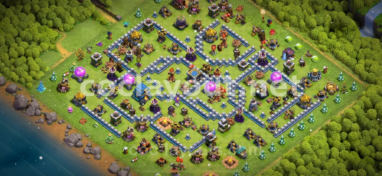 Strengthen Your Village with TH12 Hybrid Base – TH12 layout preview