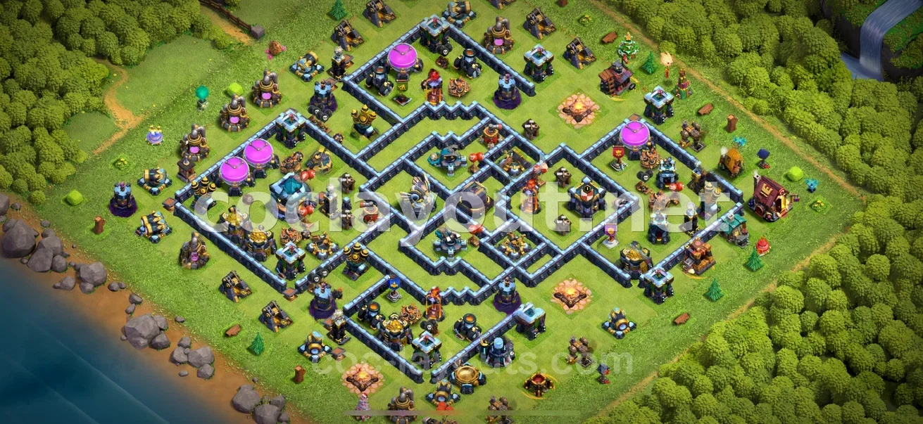 Strong Defense with TH13 Hybrid Base – TH13 layout preview