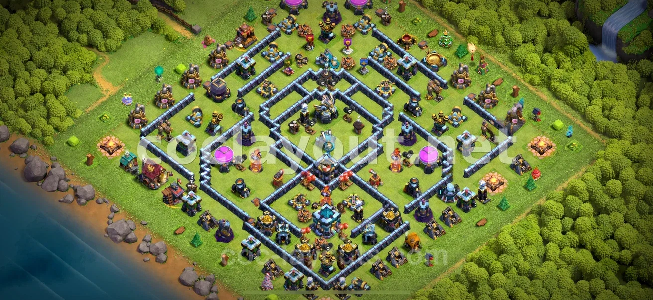 Fortalece tu Defensa con el Diseño Híbrido TH13 – vista previa del diseño TH13