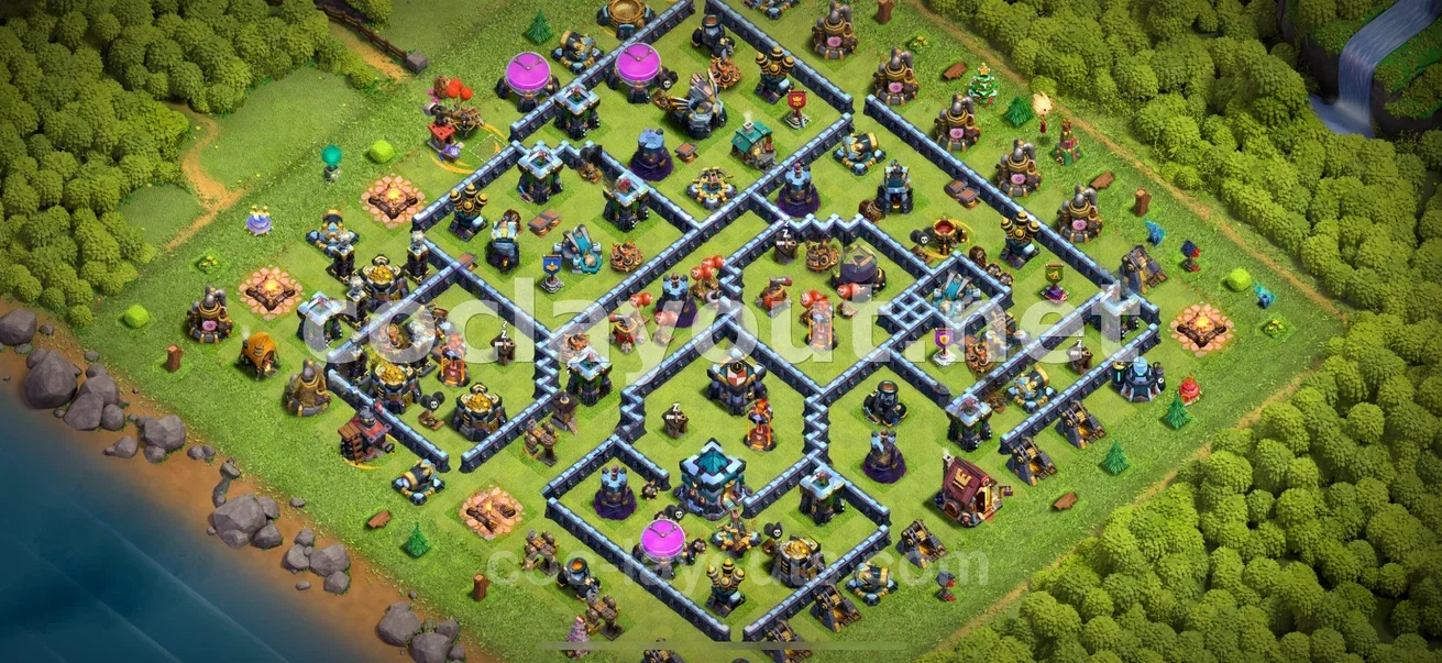 Fortalece Tu Aldea con Diseño Híbrido TH13 – vista previa del diseño TH13