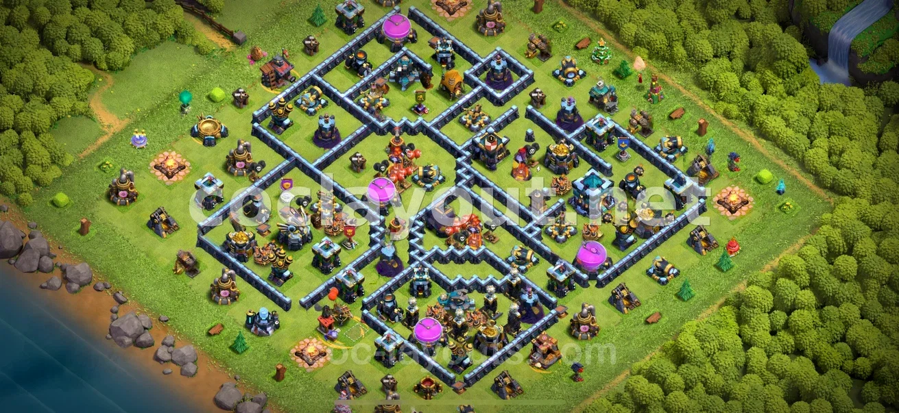 Fortalece Tu Aldea con el Diseño Híbrido TH13 – vista previa del diseño TH13