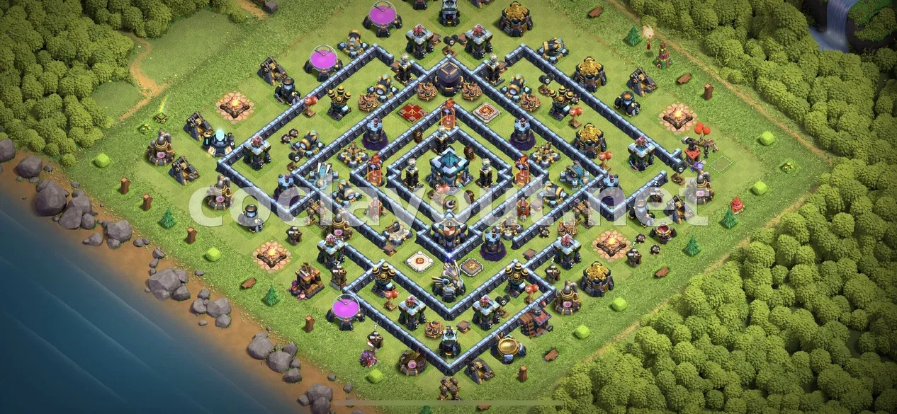 Disseny de base híbrida TH13 per al teu poble – previsualització del disseny TH13