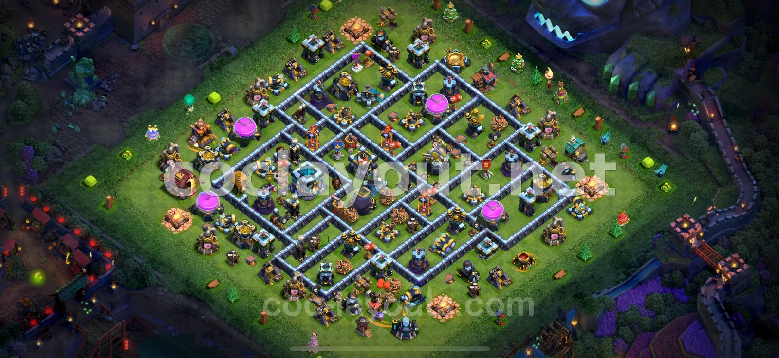Strong Hybrid Base Layout for TH13 – TH13 layout preview