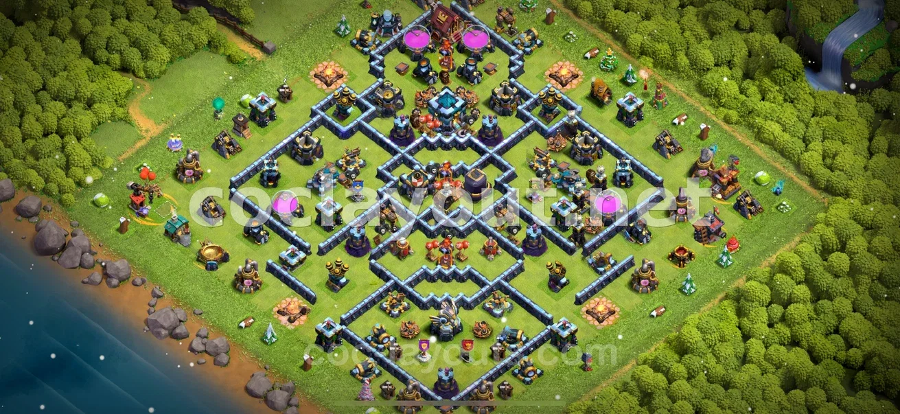 Boost Your Defense with TH13 Hybrid Base – TH13 layout preview