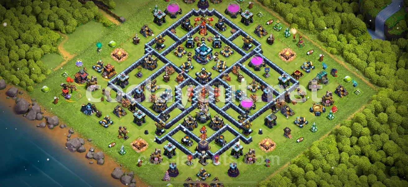 Strong Defense with TH13 Hybrid Base – TH13 layout preview