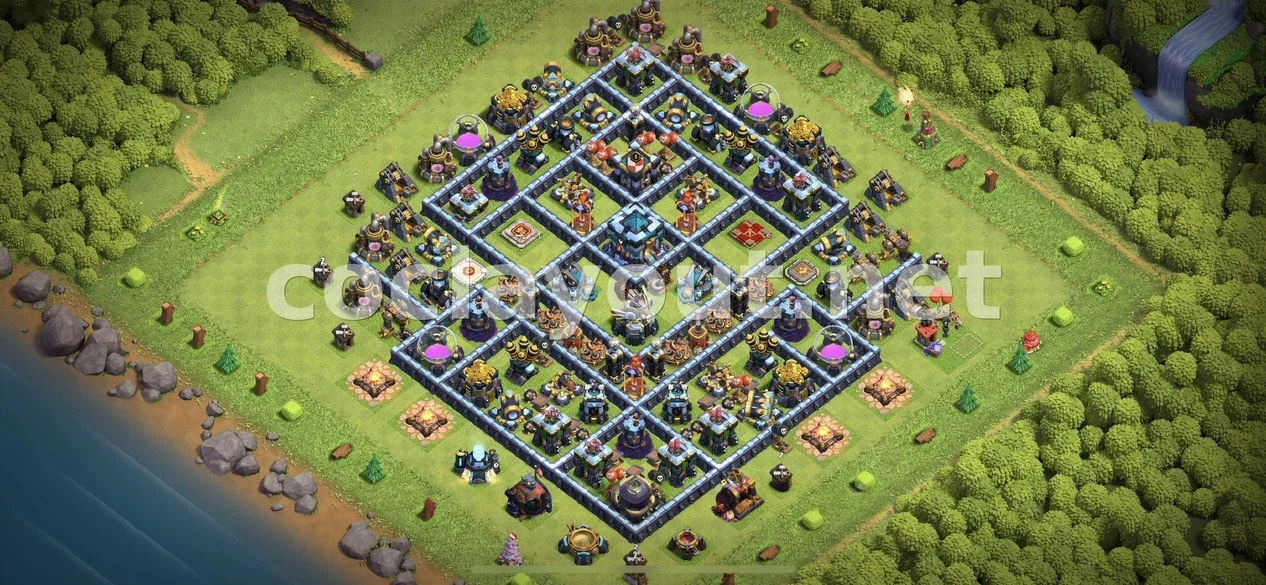Millora el Teu Poble amb la Base Híbrida TH13 – previsualització del disseny TH13