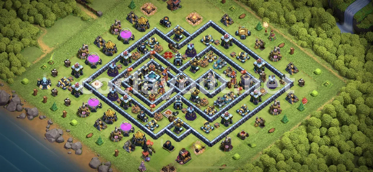 Millora el Teu Poble amb la Base Híbrida TH13 – previsualització del disseny TH13