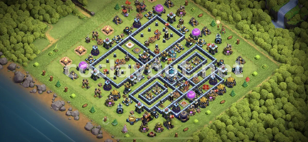 Protegeix el Teu Poble amb una Base Híbrida TH13 – previsualització del disseny TH13
