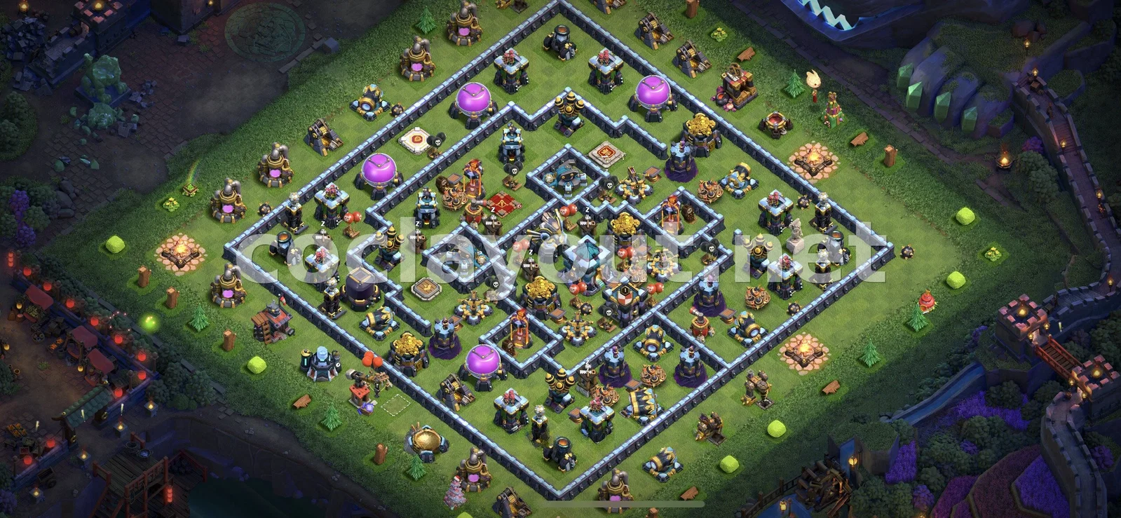 Millora el Teu Poble amb la Base Híbrida TH13 – previsualització del disseny TH13