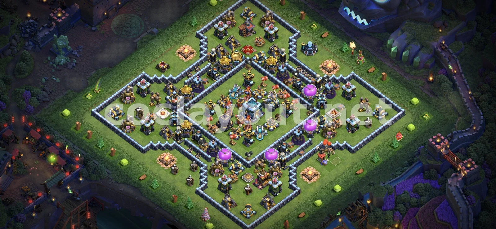 TH13 Hybrid Base for Resource Protection – TH13 layout preview