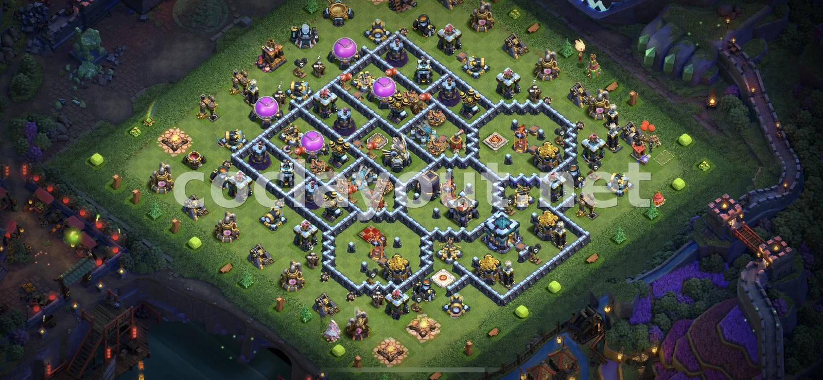 Strengthen Your Village with TH13 Hybrid Base – TH13 layout preview