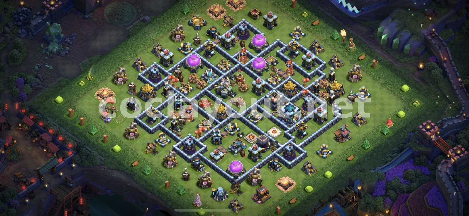 Strengthen Your Defense with TH13 Hybrid Base – TH13 layout preview