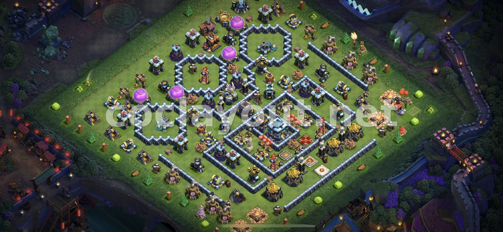 Strengthen Your Village with TH13 Hybrid Base – TH13 layout preview