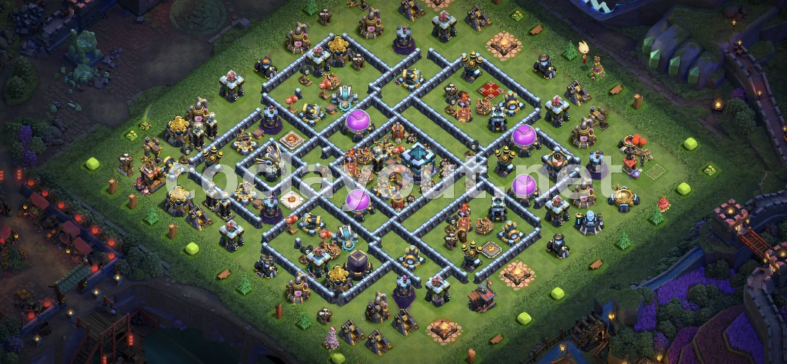 Strengthen Your Village with TH13 Hybrid Base – TH13 layout preview