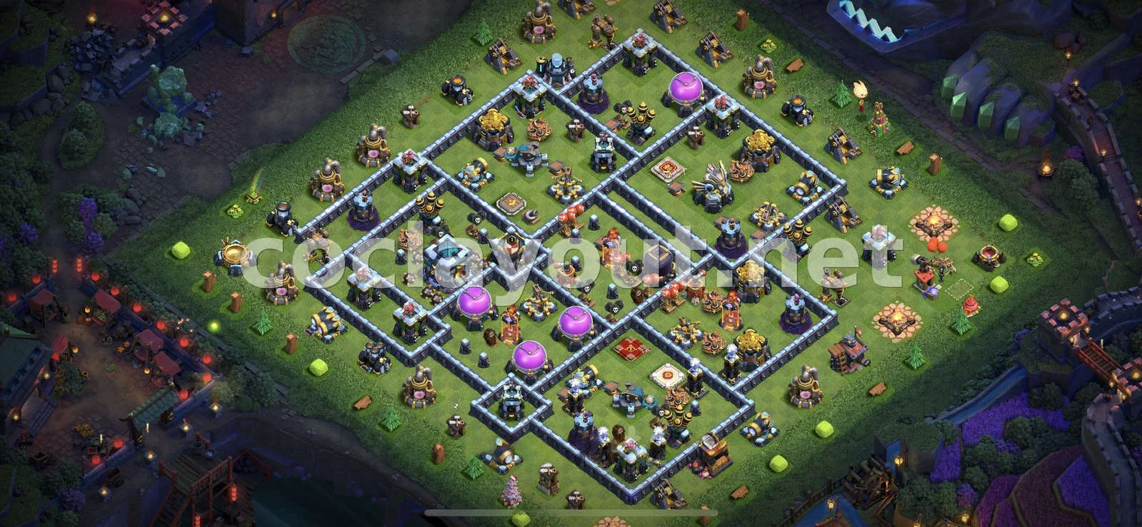 Millora el Teu Poble amb la Base Híbrida TH13 – previsualització del disseny TH13