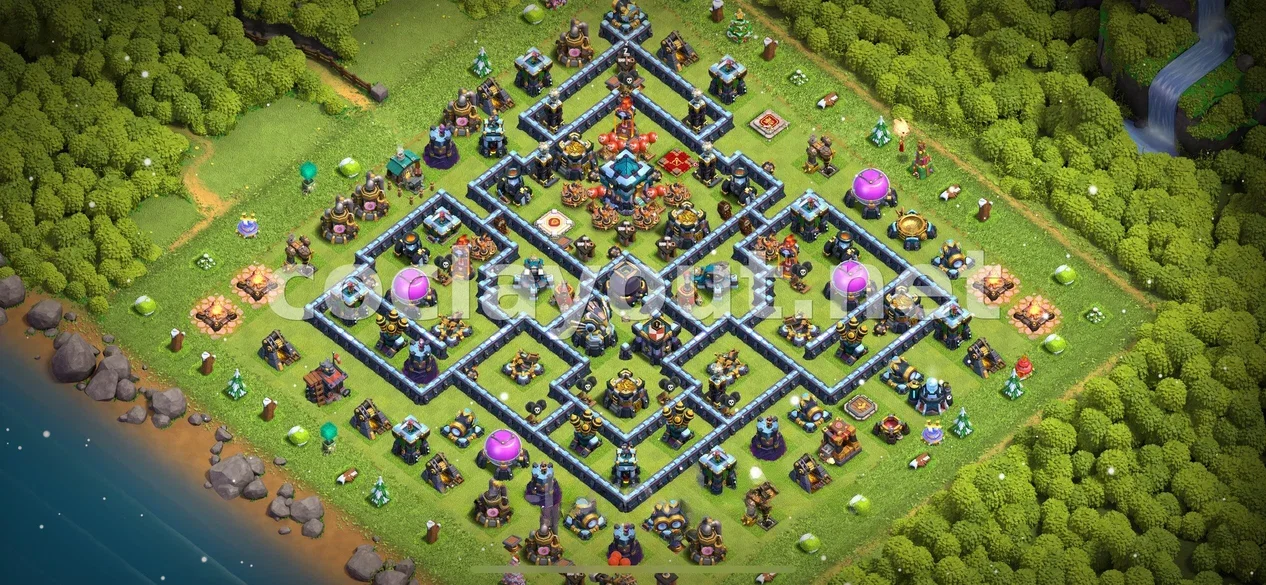Elevate Your Defense with TH13 Hybrid Base – TH13 layout preview