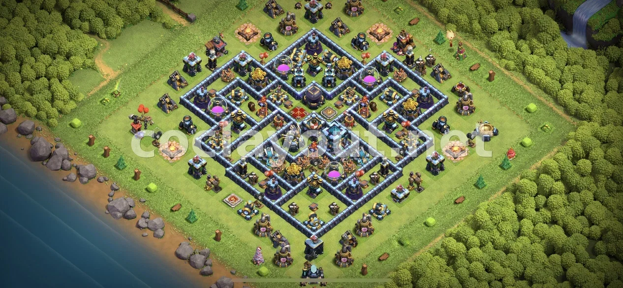 Secure Your Resources with TH13 Farming Base – TH13 layout preview