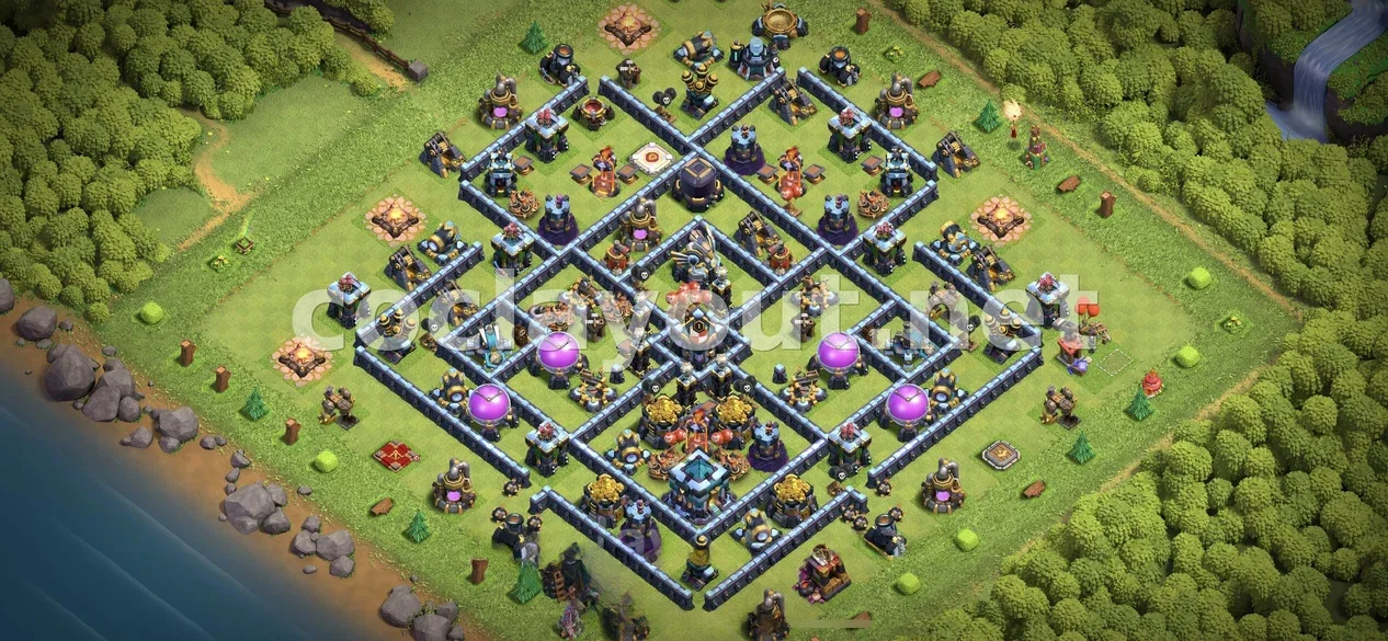 Secure Resources with TH13 Farming Base – TH13 layout preview