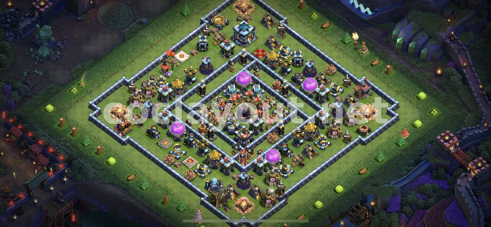 Optimal TH13 Farming Base Design – TH13 layout preview