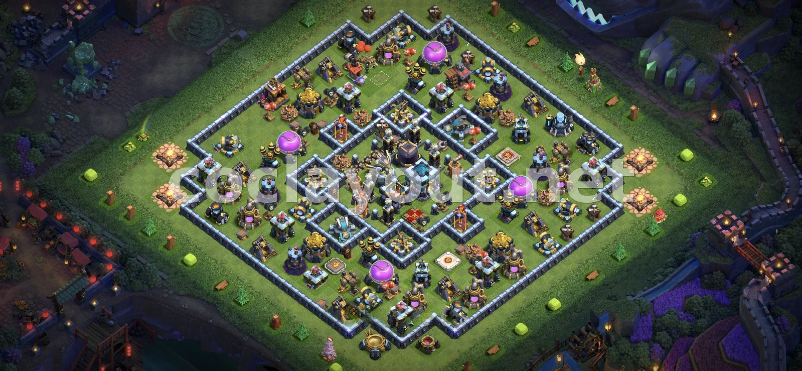 Best TH13 Farming Base Layout to Protect Loot – TH13 layout preview