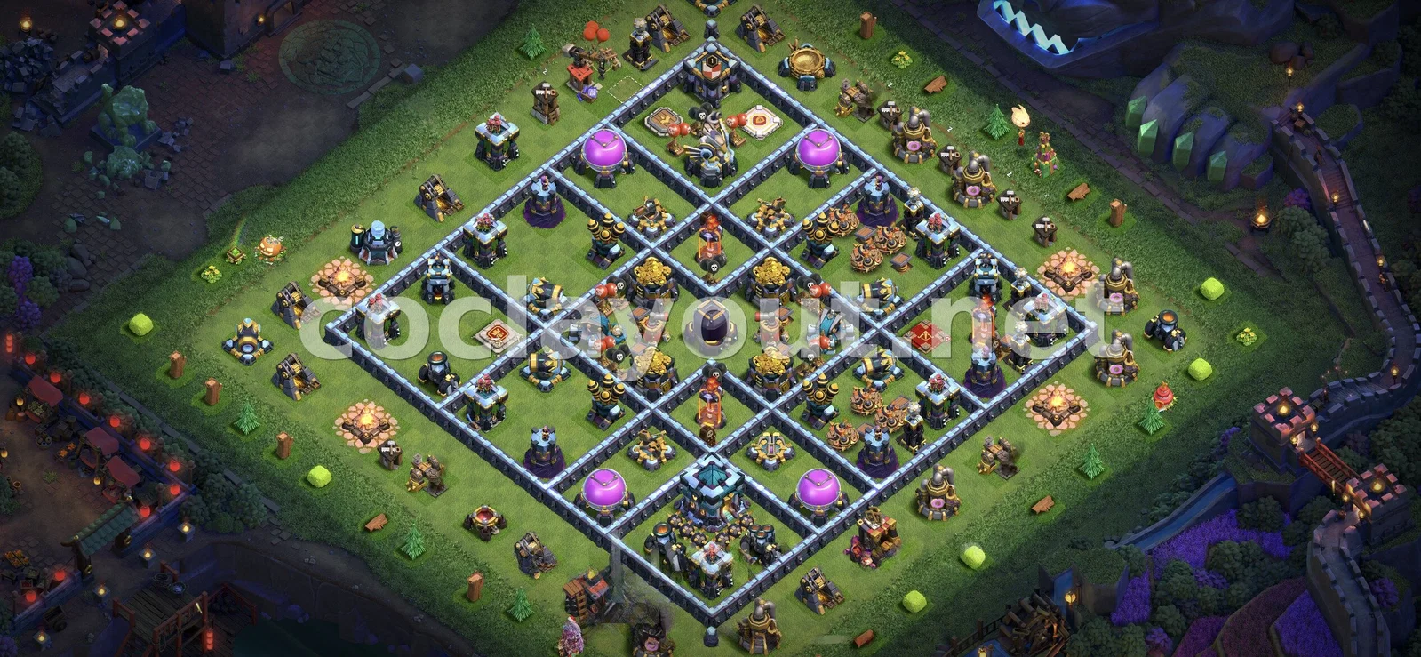 رابط استيراد قاعدة مزرعة TH13 – معاينة تصميم TH13