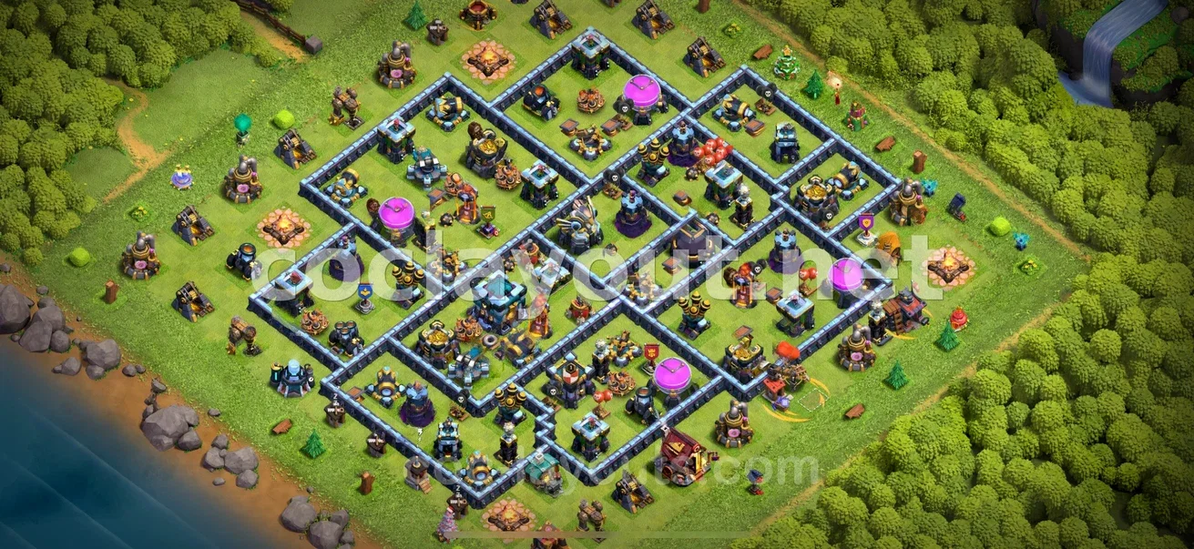 TH13 Farming Base Layout for Resource Protection – TH13 layout preview