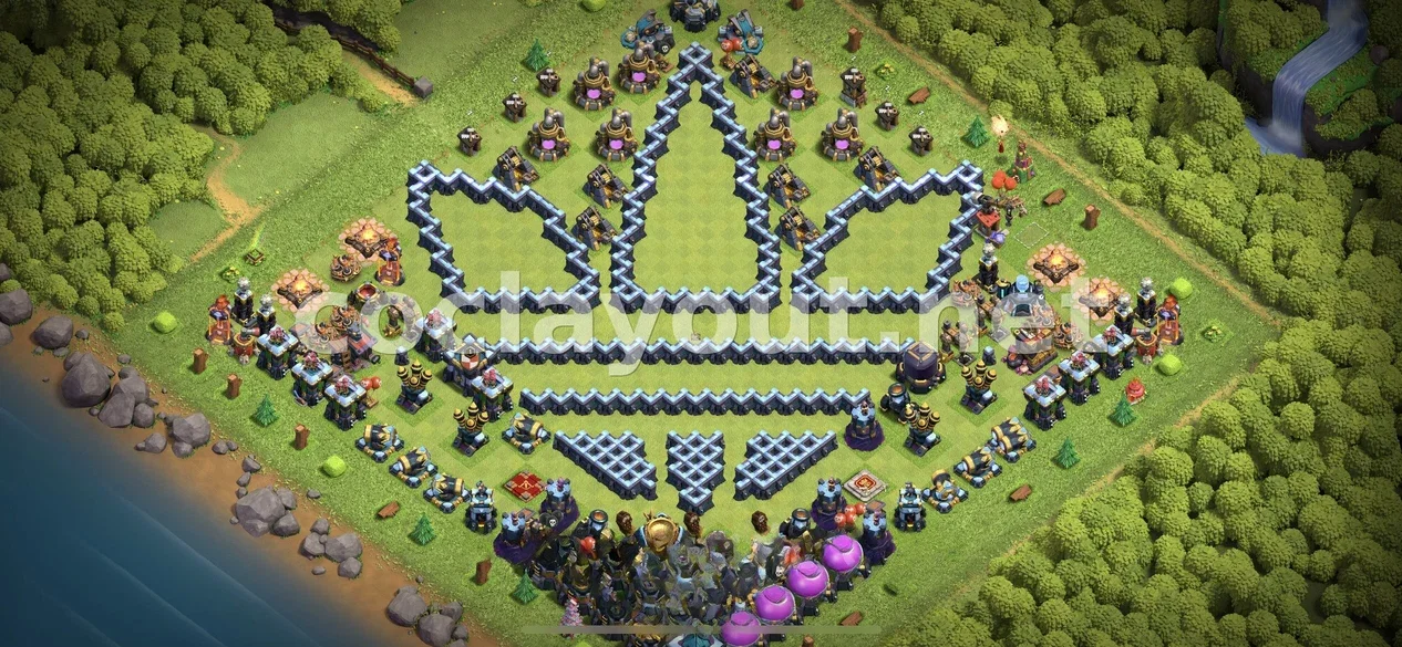 Base híbrida TH13 per protegir el teu poble – previsualització del disseny TH13