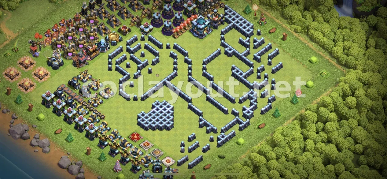 Millora el Teu Poble amb la Base Híbrida TH13 – previsualització del disseny TH13