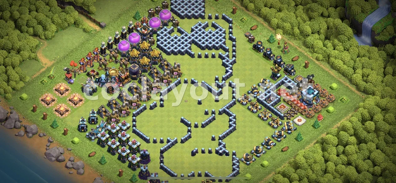 Millora el Teu Poble amb la Base Híbrida TH13 – previsualització del disseny TH13