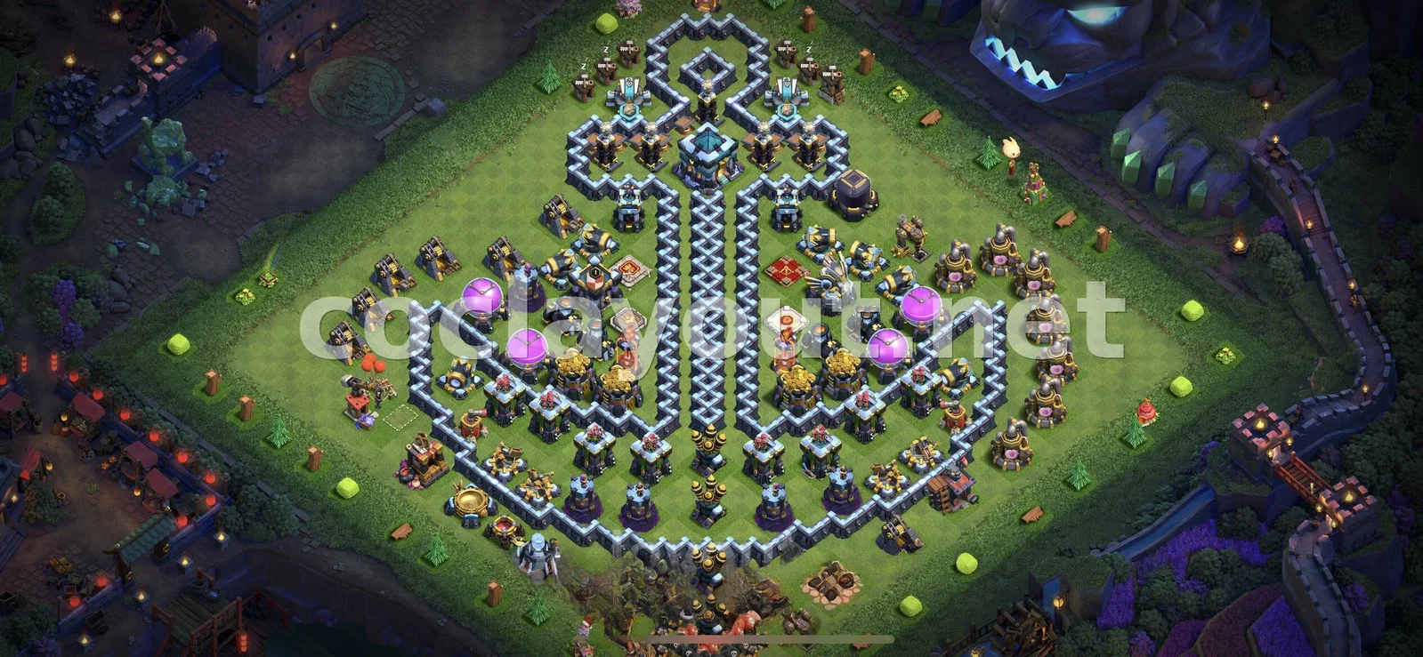 Fortifica la teva Defensa amb la Base Híbrida TH13 – previsualització del disseny TH13