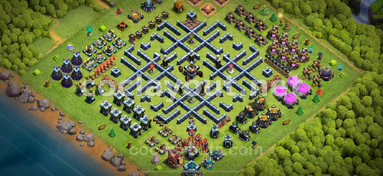 Secure Your Resources with TH13 Hybrid Base – TH13 layout preview