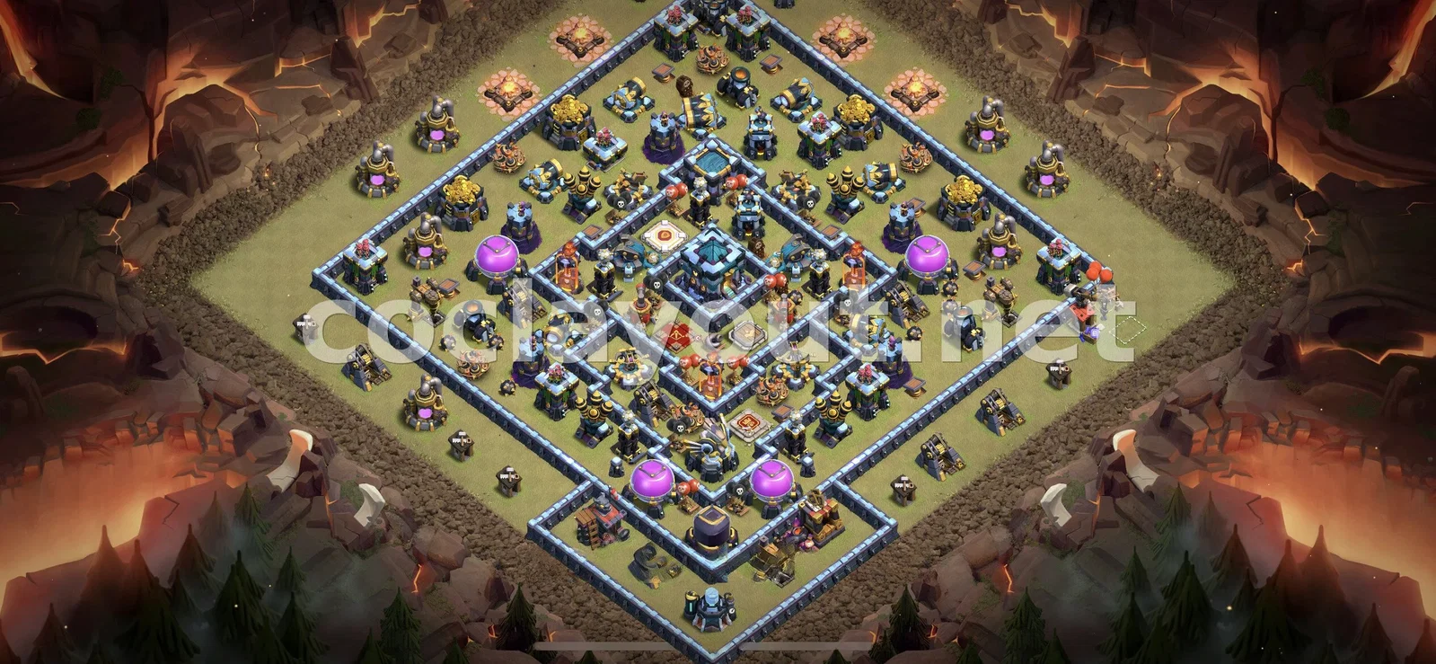 Diseño de guerra TH13 efectivo – vista previa del diseño TH13